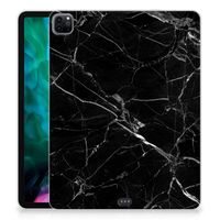 iPad Pro 12.9 (2020) | iPad Pro 12.9 (2021) Tablet Back Cover Marmer Zwart - Origineel Cadeau Vader - thumbnail