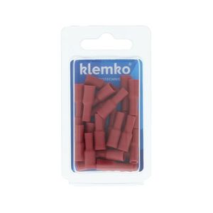 Rondsteker rood 0,5-1,5mm² 4mm geïsoleerd 25 stuks 170090 Klemko hersluitbare verpakking