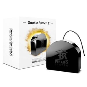 Fibaro Double Switch 2 Stopcontactschakelaar - Zwart