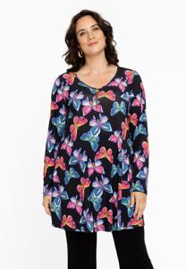 Yoek Tuniek wide bottom BUTTERFLIES | Zwart | Maat 58/60