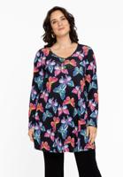 Yoek Tuniek wide bottom BUTTERFLIES | Zwart | Maat 50/52