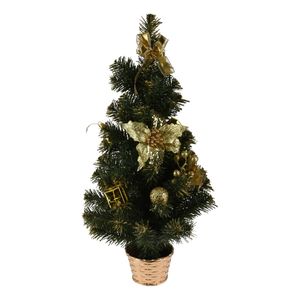 Kunstboom/kunst kerstboom met kerstversiering 60 cm - Kunstkerstboom