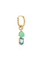 Gaya créole Zélie en or 18ct sertie de jade et d'apatite