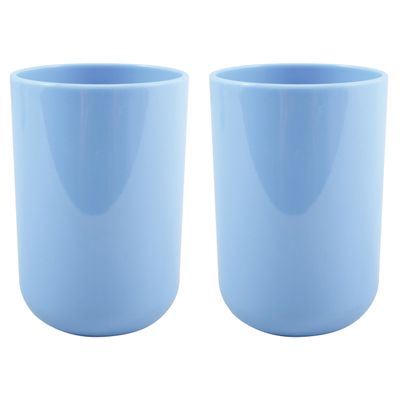 Drinkbeker/limonadebeker - 4x - PS kunststof - lichtblauw - 490 ml