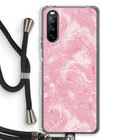 Abstract Painting Pink: Sony Sony Xperia 10 III Transparant Hoesje met koord