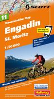 Mountainbikekaart 11 Engadin / St. Moritz MTB kaart | Hallwag