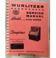Wurlitzer Models 3700 Jukebox Service Manual