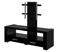 Tv-meubel Monaco 138 cm breed in hoogglans zwart - thumbnail