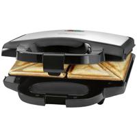 Clatronic ST 3778 Sandwich toaster Anti-aanbaklaag RVS, Zwart - thumbnail