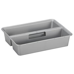 Sunware organiser - kunststof - 40 x 30 cm - grijs - 2 vakken