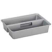 Sunware organiser - kunststof - 40 x 30 cm - grijs - 2 vakken