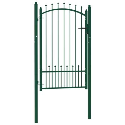 Poort met speerpunten 100x150 cm staal groen