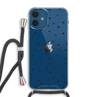 Kleine kattenkopjes: iPhone 12 Transparant Hoesje met koord