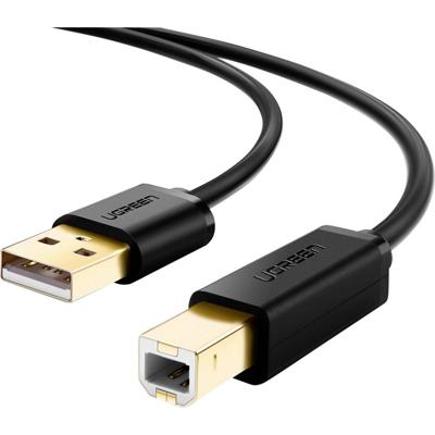 UGREEN USB-kabel USB 2.0 USB-A stekker, USB-B stekker 1.5 m Zwart 10350
