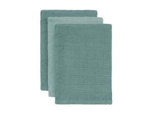 Hydrofiel Washandje Bamboe Katoen - Ash Green - 3 Stuks