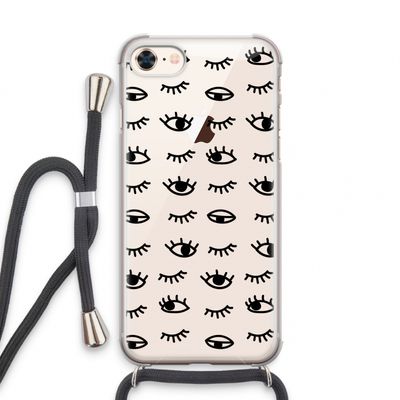 Eye pattern #2: iPhone 8 Transparant Hoesje met koord