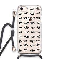 Eye pattern #2: iPhone 8 Transparant Hoesje met koord Eye pattern #2: iPhone 8 Transparant Hoesje met koord