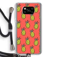 Ananas: Xiaomi Poco X3 NFC Transparant Hoesje met koord