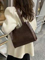 Dames Mode Geborduurd Draad Retro Groot Capaciteit Tote Schouder Tas - thumbnail