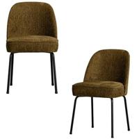 BePureHome Vogue Eetkamerstoelen - Velvet - Brass - Set van 2 - thumbnail