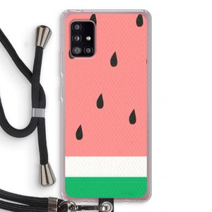 Watermeloen: Samsung Galaxy A51 5G Transparant Hoesje met koord