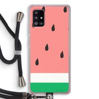 Watermeloen: Samsung Galaxy A51 5G Transparant Hoesje met koord