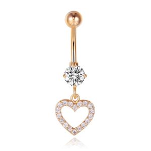 Cilla Navelpiercing met Hart Hangertje Rose Goud