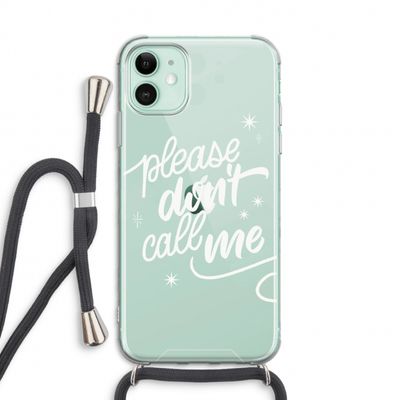 Don't call: iPhone 11 Transparant Hoesje met koord