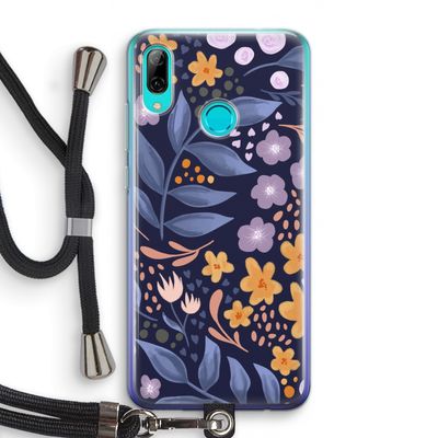 Flowers with blue leaves: Huawei P Smart (2019) Transparant Hoesje met koord