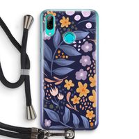 Flowers with blue leaves: Huawei P Smart (2019) Transparant Hoesje met koord