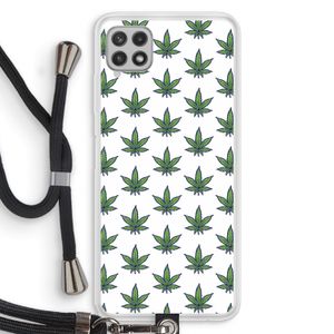 Weed: Samsung Galaxy A22 4G Transparant Hoesje met koord