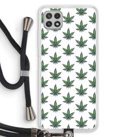 Weed: Samsung Galaxy A22 4G Transparant Hoesje met koord