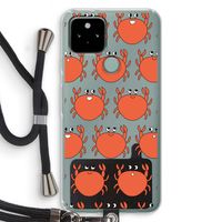 Krab: Pixel 5 Transparant Hoesje met koord