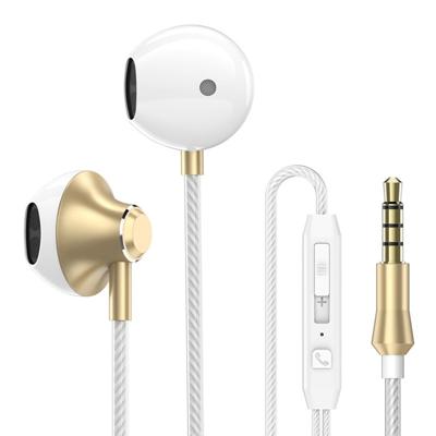 PTM D31 oortelefoon stereo Bass Eardphones met mic handsfree sport gaming Eardphones voor mobiele telefoons Samsung Xiaomi (goud)