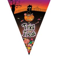 3x stuks halloween thema vlaggetjes slinger/vlaggenlijn van 5 meter