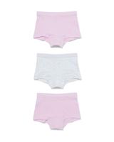 HEMA Kinderboxers katoen/stretch - 3 stuks lila (lila)