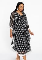 Yoek Kaftan DOTS | Zwart | Maat 54/56