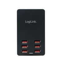 LogiLink PA0139 USB-oplader Thuis Uitgangsstroom (max.) 6400 mA 6 x USB Automatische detectie - thumbnail