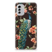 Nokia G60 TPU Hoesje Pauw met Bloemen