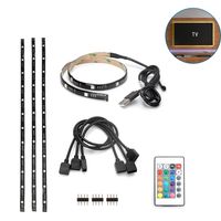 LED Strip Set TV Backlight - Aigi Stippi - 4x0.5 Meter - RGB - USB Voeding - Afstandsbediening - 5V