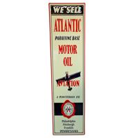Atlantic Aviation Motor Oil Stalen Bord Met Relief - 78 x 19cm Atlantic Aviation Motor Oil Stalen Bord Met Relief - 78 x 19cm