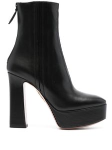 Aquazzura 130mm platform leather boots - Noir