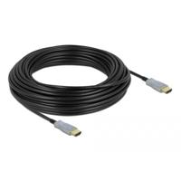 Delock 85015 HDMI-kabel HDMI Aansluitkabel HDMI-A-stekker 20 m Zwart 4K UHD, Vergulde steekcontacten