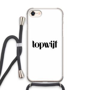 Topwijf Wit: iPhone 8 Transparant Hoesje met koord