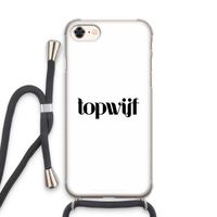Topwijf Wit: iPhone 8 Transparant Hoesje met koord