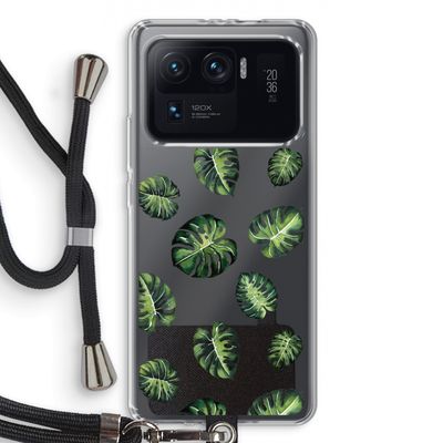 Tropische bladeren: Xiaomi Mi 11 Ultra Transparant Hoesje met koord