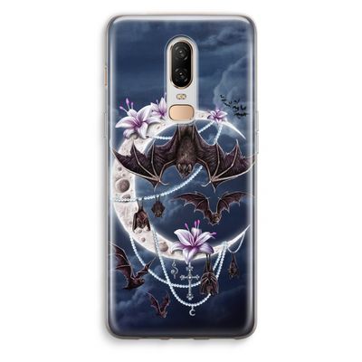 Vleermuizen Maan: OnePlus 6 Transparant Hoesje