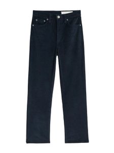 rag & bone pantalon en velours côtelé Wren à coupe slim - Bleu