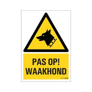 Combi-Bord 23x33 cm Pas op waakhond - Pickup