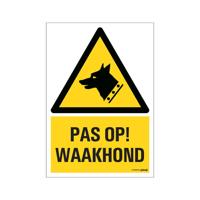 Combi-Bord 23x33 cm Pas op waakhond - Pickup